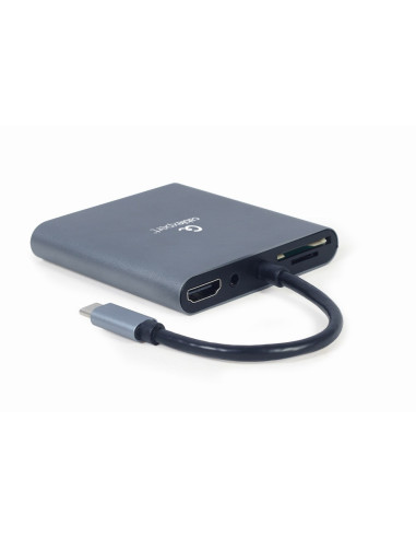 Gembird A-Cm-Combo6-01 Stacja Dokująca Usb 3.2 Gen 1 (3.1 Gen 1) Type-C Szary