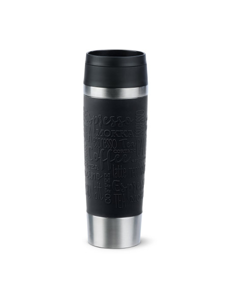 Emsa Travel Mug Classic N2022000 Kubek Podróżny 500 Ml Czarny, Stal Nierdzewna Stal Nierdzewna