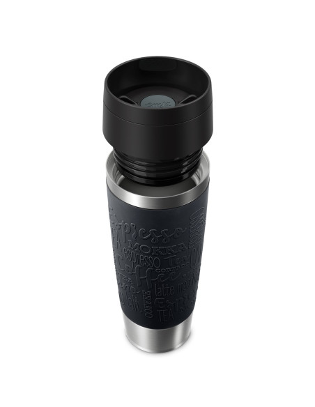 Emsa Travel Mug Classic N2022000 Kubek Podróżny 500 Ml Czarny, Stal Nierdzewna Stal Nierdzewna