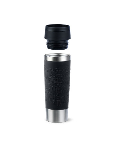Emsa Travel Mug Classic N2022000 Kubek Podróżny 500 Ml Czarny, Stal Nierdzewna Stal Nierdzewna