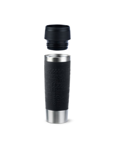 Emsa Travel Mug Classic N2022000 Kubek Podróżny 500 Ml Czarny, Stal Nierdzewna Stal Nierdzewna