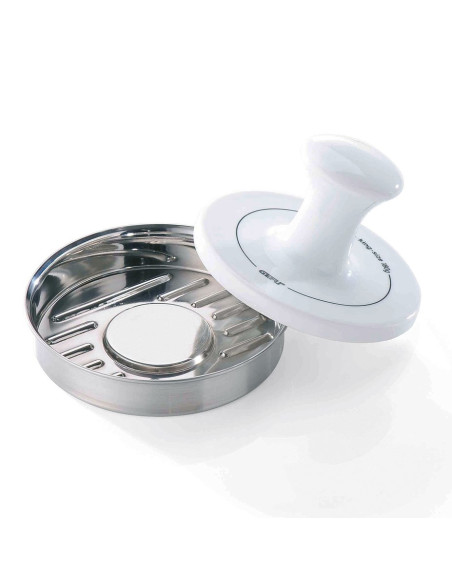 Gefu Spark Prasa Do Hamburgerów Stal Nierdzewna, Biały Porcelana, Stal Nierdzewna