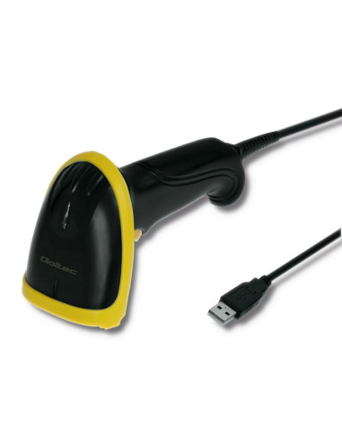 Qoltec Laserowy Czytnik Kodów 1D | 2D | Usb | Czarny