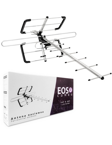Antena Dvb-T/T2 Spacetronik Eos L Combo Black (Pasywna)