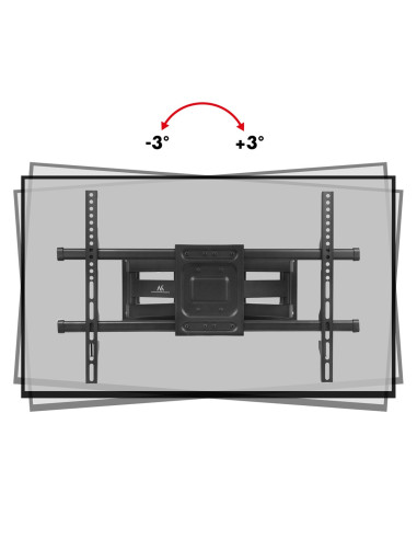 Maclean Uchwyt Do Tv, Max Vesa 600X400, 32-85", 60Kg, Reg.kąta W Pionie I Poziomie, Profil 65-390Mm, Czarny Mc-789
