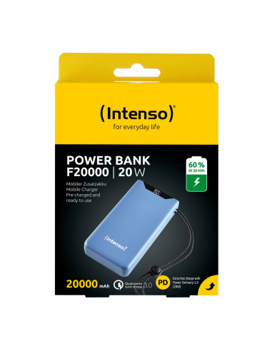 Intenso 7332055 Bank Mocy Litowo-Polimerowy (Lipo) 20000 Mah Niebieski