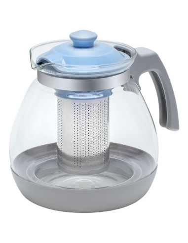 Resto Kitchenware 90511 Dzbanek Do Herbaty Pojedynczy Dzbanek 1600 Ml Niebieski, Szary