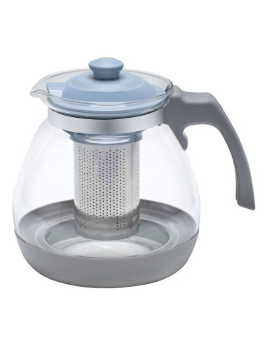 Resto Kitchenware 90511 Dzbanek Do Herbaty Pojedynczy Dzbanek 1600 Ml Niebieski, Szary