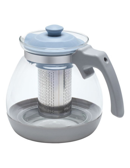 Resto Kitchenware 90511 Dzbanek Do Herbaty Pojedynczy Dzbanek 1600 Ml Niebieski, Szary