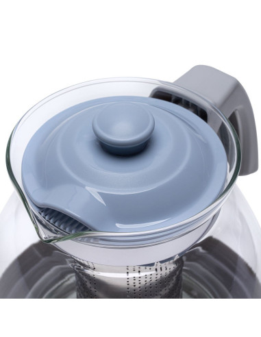 Resto Kitchenware 90511 Dzbanek Do Herbaty Pojedynczy Dzbanek 1600 Ml Niebieski, Szary