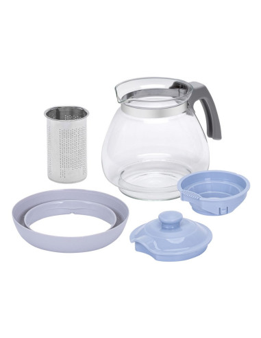 Resto Kitchenware 90511 Dzbanek Do Herbaty Pojedynczy Dzbanek 1600 Ml Niebieski, Szary