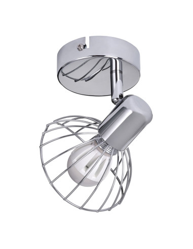 Kinkiet Pojedynczy Sufitowy Ścienny Chrom Activejet Gizel Reflektor E14 Do Salonu