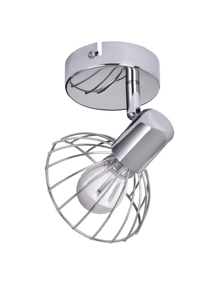 Kinkiet Pojedynczy Sufitowy Ścienny Chrom Activejet Gizel Reflektor E14 Do Salonu