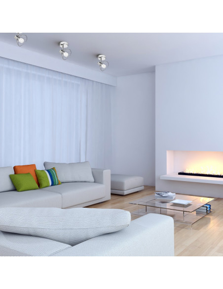 Kinkiet Pojedynczy Sufitowy Ścienny Chrom Activejet Gizel Reflektor E14 Do Salonu