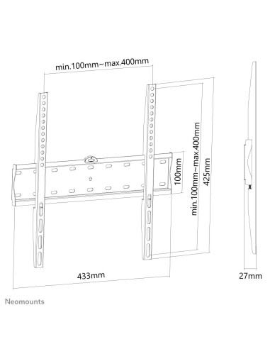 Neomounts By Newstar Fpma-W60 Uchwyt Do Telewizorów 76,2 Cm (30") Czarny