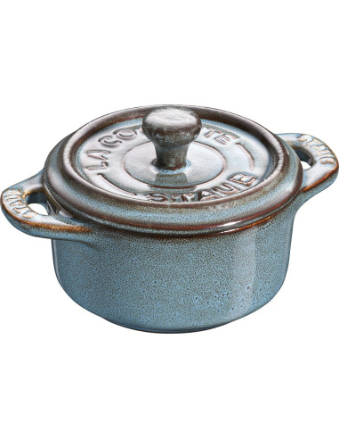 Staub Mini Cocotte Okrągły - 200 Ml, Antyczny Turkusowy
