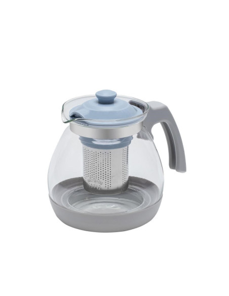 Resto Kitchenware 90510 Dzbanek Do Herbaty Pojedynczy Dzbanek 1000 Ml Niebieski, Szary