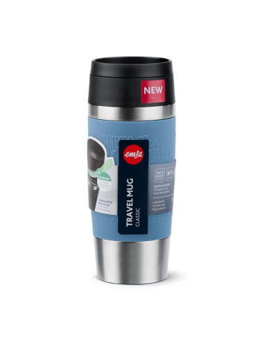 Emsa Travel Mug Classic 36 Ml Niebieski, Stal Nierdzewna