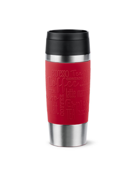 Emsa Travel Mug Classic N2020400 Kubek Podróżny 360 Ml Czarny, Czerwony, Stal Nierdzewna Stal Nierdzewna