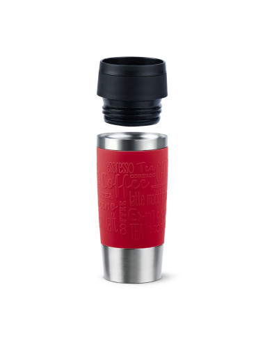 Emsa Travel Mug Classic N2020400 Kubek Podróżny 360 Ml Czarny, Czerwony, Stal Nierdzewna Stal Nierdzewna