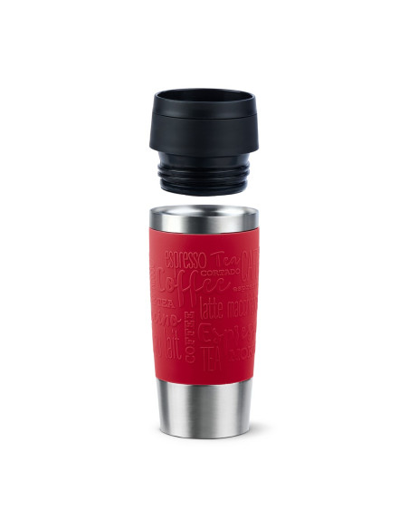 Emsa Travel Mug Classic N2020400 Kubek Podróżny 360 Ml Czarny, Czerwony, Stal Nierdzewna Stal Nierdzewna