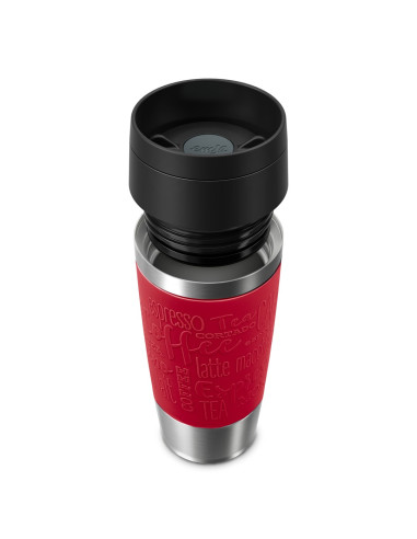 Emsa Travel Mug Classic N2020400 Kubek Podróżny 360 Ml Czarny, Czerwony, Stal Nierdzewna Stal Nierdzewna