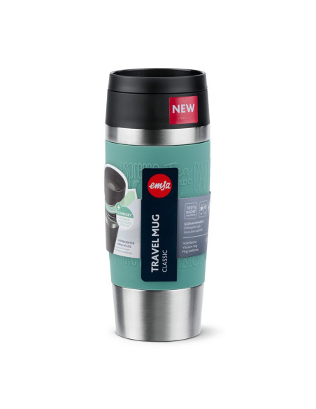 Emsa Travel Mug Classic 36 Ml Stal Nierdzewna, Niebieski