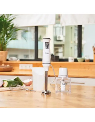 Blender Ręczny Black+Decker Bxhb600E (Biały  600W)