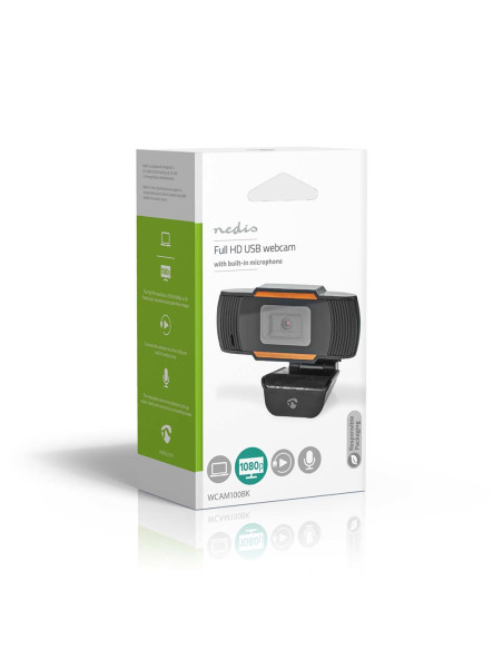 Nedis Wcam100Bk Kamera Internetowa 2 Mp 1920 X 1080 Px Usb 2.0 Czarny