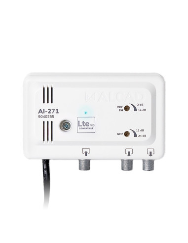 Wzmacniacz Telewizyjny Szerokopasmowy Alcad Ai-271 1We/2Wy Lte700