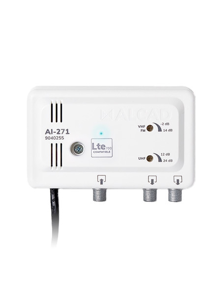 Wzmacniacz Telewizyjny Szerokopasmowy Alcad Ai-271 1We/2Wy Lte700