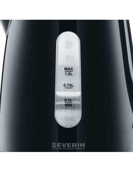 Severin Czajnik Elektryczny 1L, Plastik, Zakryta Grzałka, Wskaźnik Poziomu Wody, Zakryty Element Grzejny, Moc 2200W Wk3410