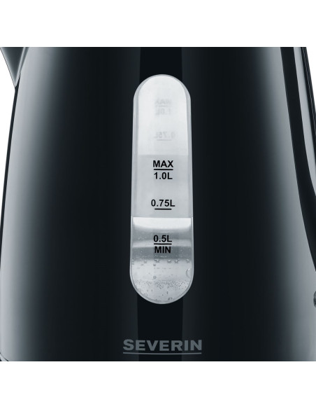 Severin Czajnik Elektryczny 1L, Plastik, Zakryta Grzałka, Wskaźnik Poziomu Wody, Zakryty Element Grzejny, Moc 2200W Wk3410