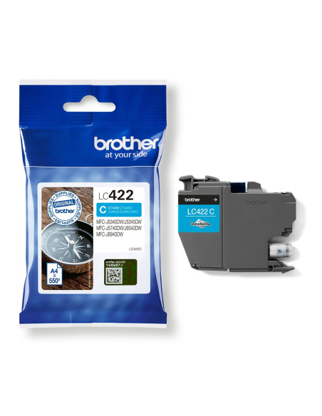 Brother Lc422C Nabój Z Tuszem 1 Szt. Oryginalny Cyjan