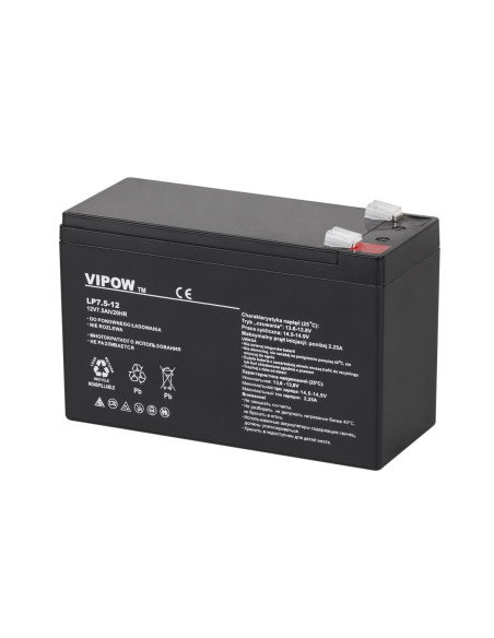 Akumulator Żelowy Vipow 12V 7.5Ah