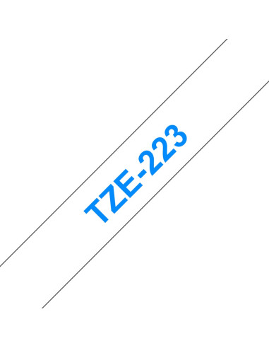 Brother Tze-223 Taśmy Do Etykietowania Niebieski Na Białym