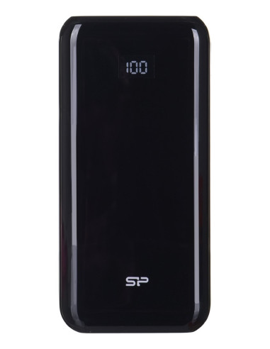 Powerbank Silicon Power Qs28 20000Mah Lcd Qc3.0+Pd 2X Usb A, 1X Musb + 1X Usb C, Czarny