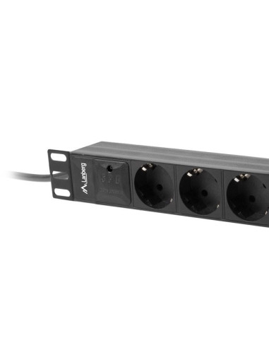 Listwa Rack Lanberg Pdu-03F-0200-Bk (3 X Shuko  16 A (3680 W)  Kolor Czarny)
