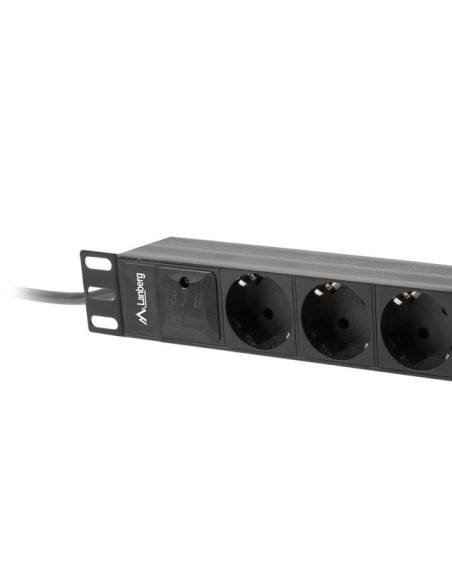 Listwa Rack Lanberg Pdu-03F-0200-Bk (3 X Shuko  16 A (3680 W)  Kolor Czarny)