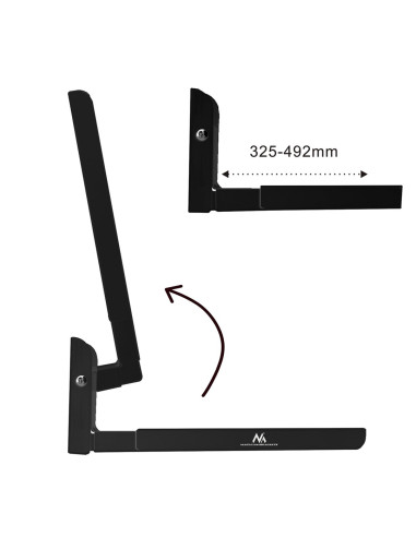 Maclean Uchwyt Do Kuchenki Mikrofalowej Czarny Mc-915B