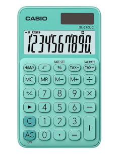 Casio Kalkulator Kieszonkowy  Sl-310Uc-Gn Box, 10-Cyfrowy, 70X118Mm, Kartonik, Zielony