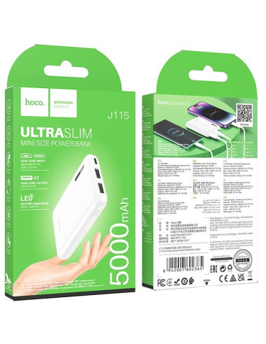 Powerbank Hoco J115 Journey (Biały)