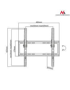 Uchwyt Ścienny Do Telewizora Maclean Mc-774 (Ścienne, Uchylny  32" - 55"  Max. 35Kg) 2