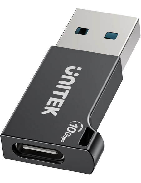 Unitek Adapter Usb-A - Usb-C 10 Gbps M/F Czarny