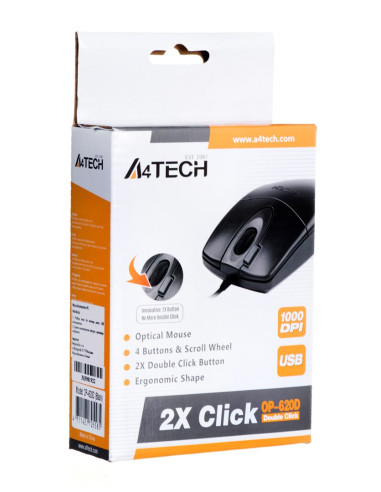 Mysz A4 Tech A4Tmys30398 (Optyczna  800 Dpi  Kolor Czarny)
