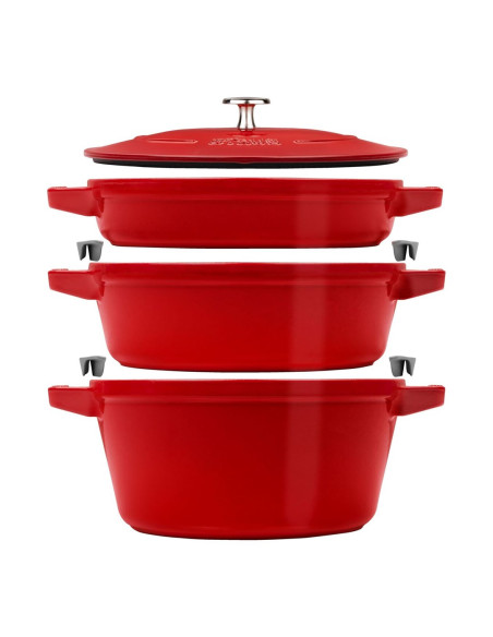 Staub La Cocotte Okrągły Żeliwo Naczynie Do Pieczenia - Zestaw 3 Sztuk