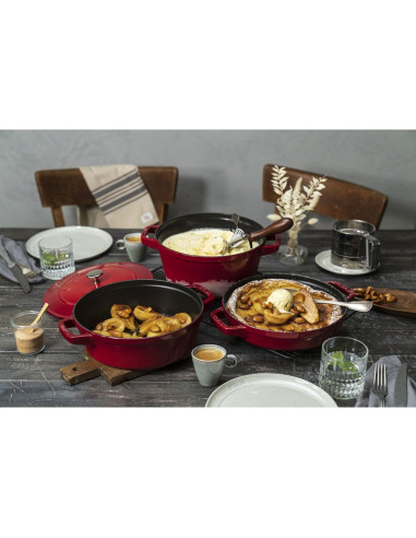 Staub La Cocotte Okrągły Żeliwo Naczynie Do Pieczenia - Zestaw 3 Sztuk