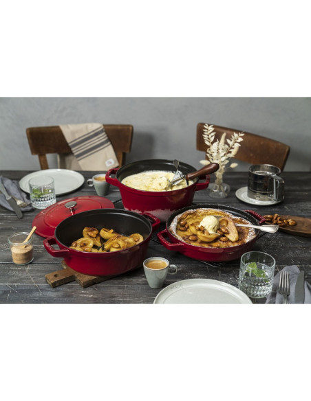 Staub La Cocotte Okrągły Żeliwo Naczynie Do Pieczenia - Zestaw 3 Sztuk