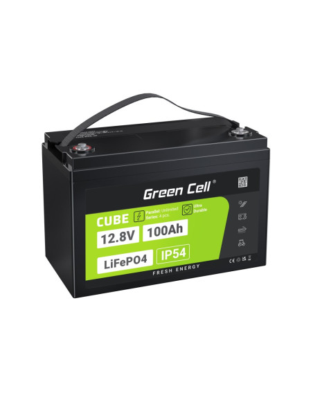 Green Cell Akumulator Lifepo4 Cube 100Ah 12V/12.8V 1280Wh Lfpgc12V100Ah