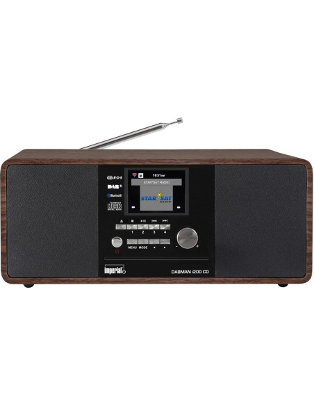 Imperial Radio Dabman I200 Cd/Internet/Dab/Dab+/Ukw Holzoptik